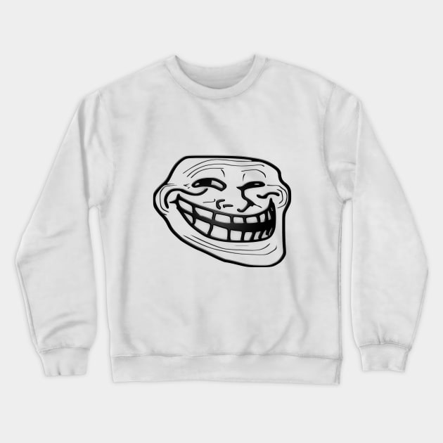 Troll face lol omegalul funny meme twitch dank troll meme face 2012 Crewneck Sweatshirt by Crimson M Letter Store